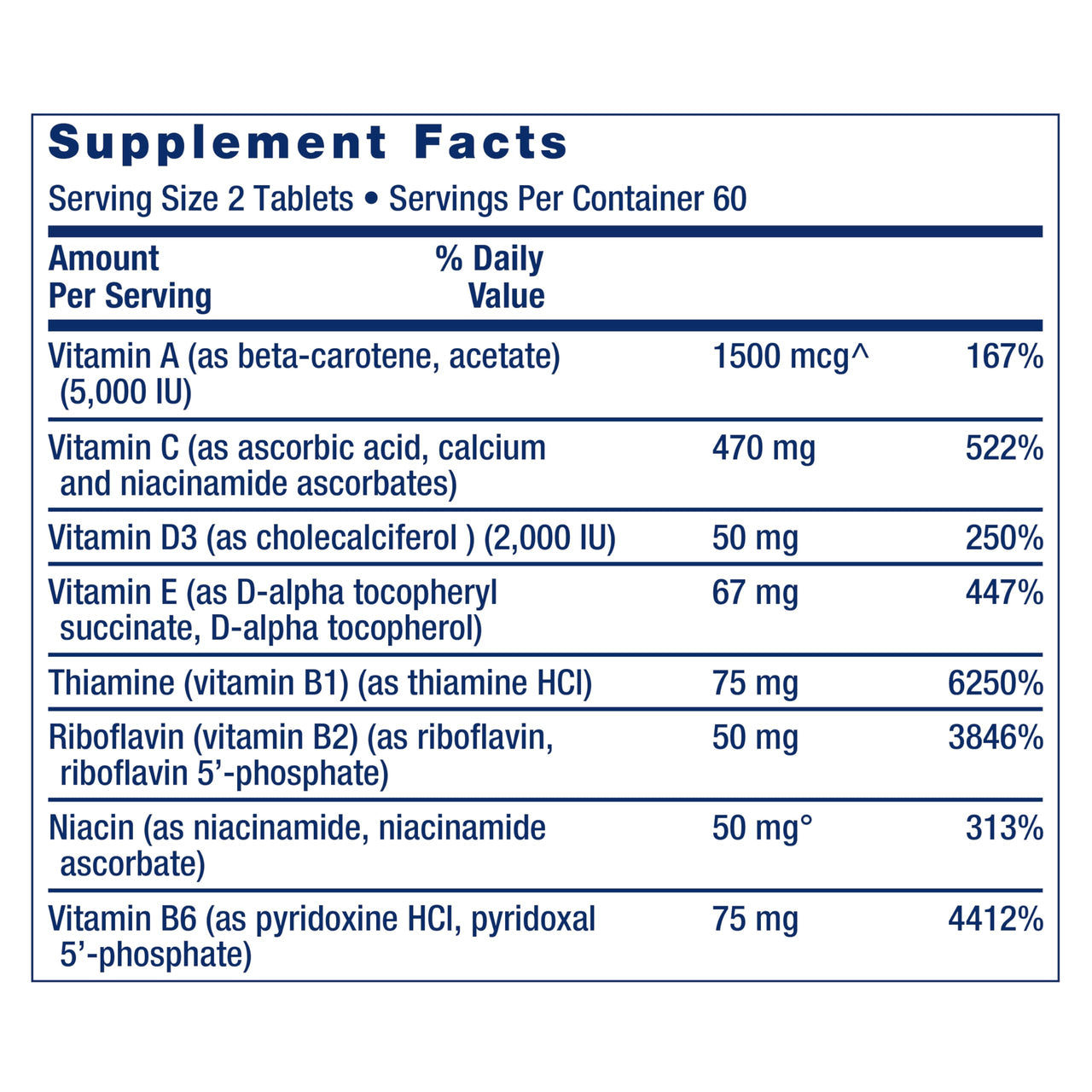 Life Extension Two-Per-Day Multivitamin - Packed with Over 25 Vitamins, Minerals & Extracts -Vitamins B6, C, D - Zinc - Two-Month Supply - Non-GMO, Gluten-Free - 120 Tablets