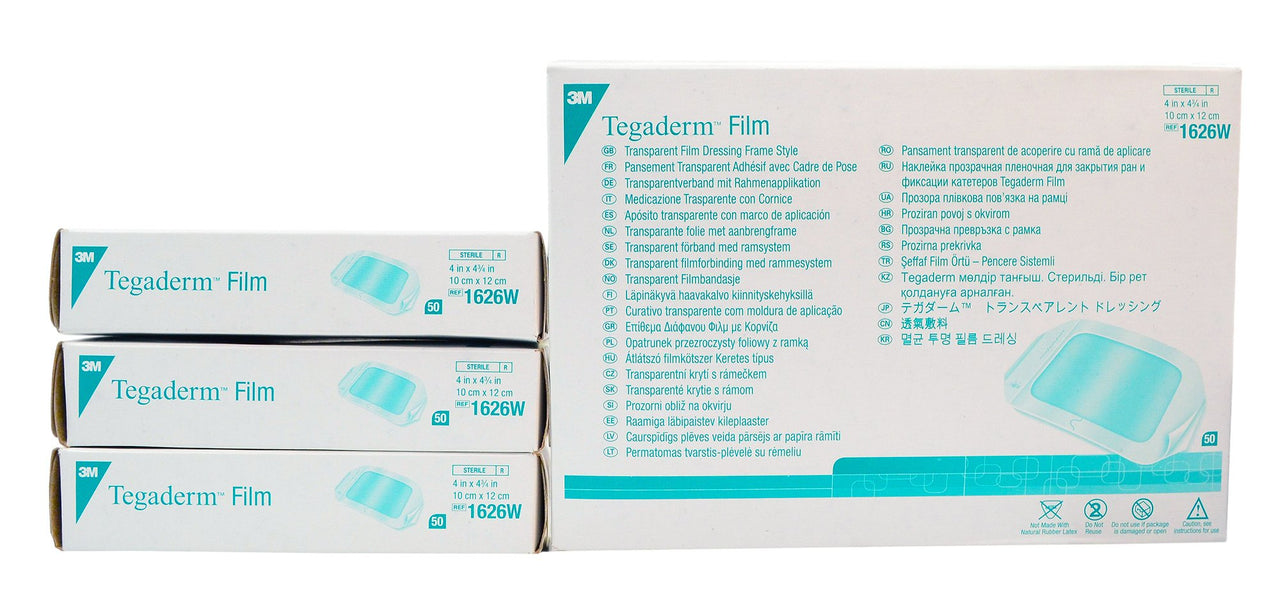 3m Tegaderm Transparent Film Dressing - 4" x 4-3/4" - - Case of 200