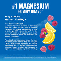 Thumbnail for Natural Vitality Calm, Magnesium Citrate Supplement, Stress Relief Gummies, Supports a Healthy Response to Stress, Gluten Free, Vegan, Raspberry Lemon, 120 Gummies