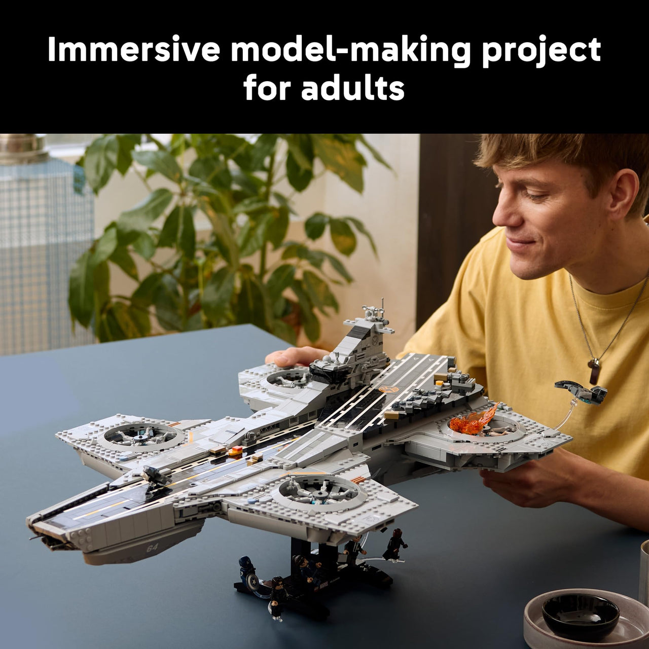 LEGO Marvel S.H.I.E.L.D. Helicarrier - Collectible Building Set for Adults, Ages 18+ - Marvel Bedroom or Home Office Decor - Includes 6 Minifigures - Gift for Men & Women - 76354