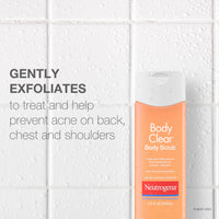 Thumbnail for Neutrogena Body Clear Acne Body Wash and Exfoliating Body Scrub, 2% Salicylic Acid Cleanser, Chest, Shoulder & Back Acne Treatment, Non-Comedogenic, Oil-Free Shower Gel, 8.5 fl oz