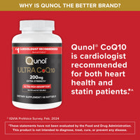 Thumbnail for Qunol CoQ10 200mg Softgels, Ultra CoQ10 - Ultra High Absorption Coenzyme Q10 Supplements - Antioxidant Supplement for Vascular and Heart Health & Energy Production - 2 Month Supply - 60 Count