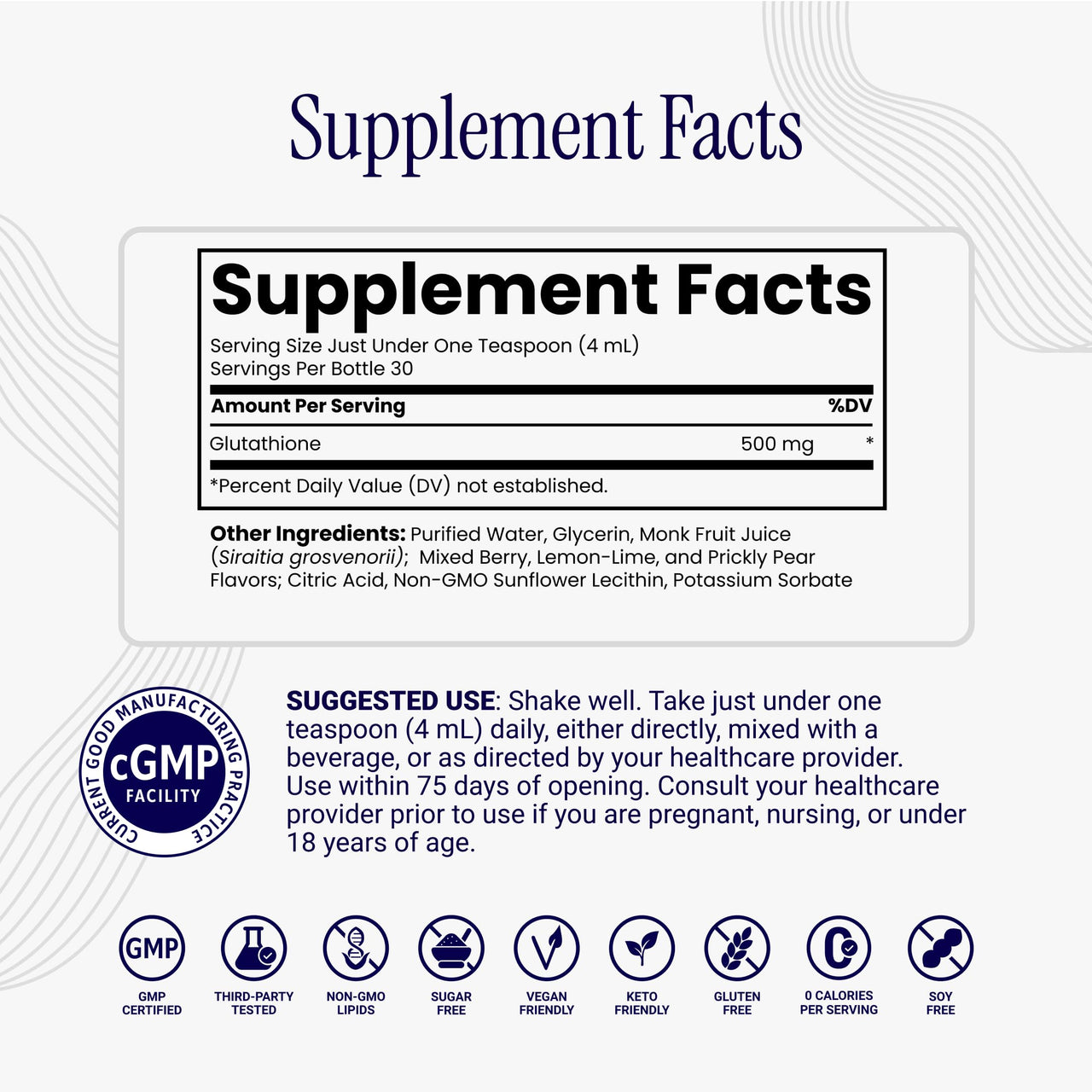 Rho Nutrition Liposomal Glutathione - Ultra High Absorption Liquid Glutathione Supplement - Supports Natural Detoxification, Immune System, Skin Health, Mental Clarity & Overall Well-Being