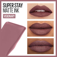 Thumbnail for Maybelline Super Stay Matte Ink Liquid Lipstick Makeup, Long Lasting High Impact Color, Up to 16H Wear, Visionary, Taupe Purple, 1 Count