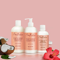 Thumbnail for SheaMoisture Moisturize and Define Shampoo, Conditioner and Styling Milk for Curly Hair Care Coconut and Hibiscus with Shea Butter and Coconut Oil