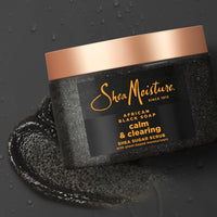 Thumbnail for SheaMoisture Sugar Body Scrub African Black Soap for healthy, glowing skin African black soap with 24h shea moisture nutrients 12 oz