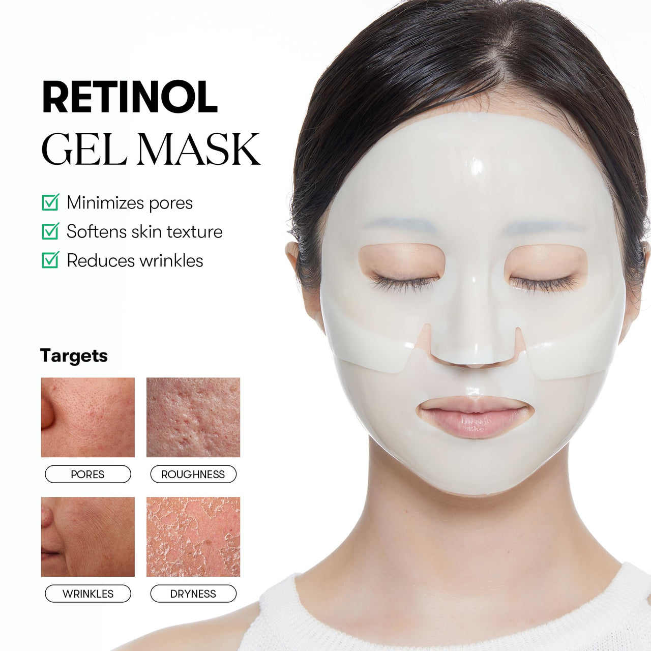 VT COSMETICS Reti-A Reedle Shot 100 2-Step Hydrogel Mask(34.5gx4ea), Intensive Tightening, Exosome Retinol, Overnight Melting Mask, Ideal for Retinol Beginners, Korean Facial Mask
