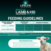 Thumbnail for ANNUSO LIFELINE Rescue Lamb & Kid Colostrum Replacer, 1.3lb Bag - 144g Globulin Protein for Newborn Goats & Lambs - Immune Support, Fat, Vitamins, Minerals - Serum-Based, Easy-Mix Formula