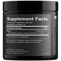 Thumbnail for Toniiq Black Maca Root - Ultra High Potency 20:1 Extract - Single Origin, Wildcrafted & Highly Concentrated - Third-Party Lab Tested - 120 Capsules