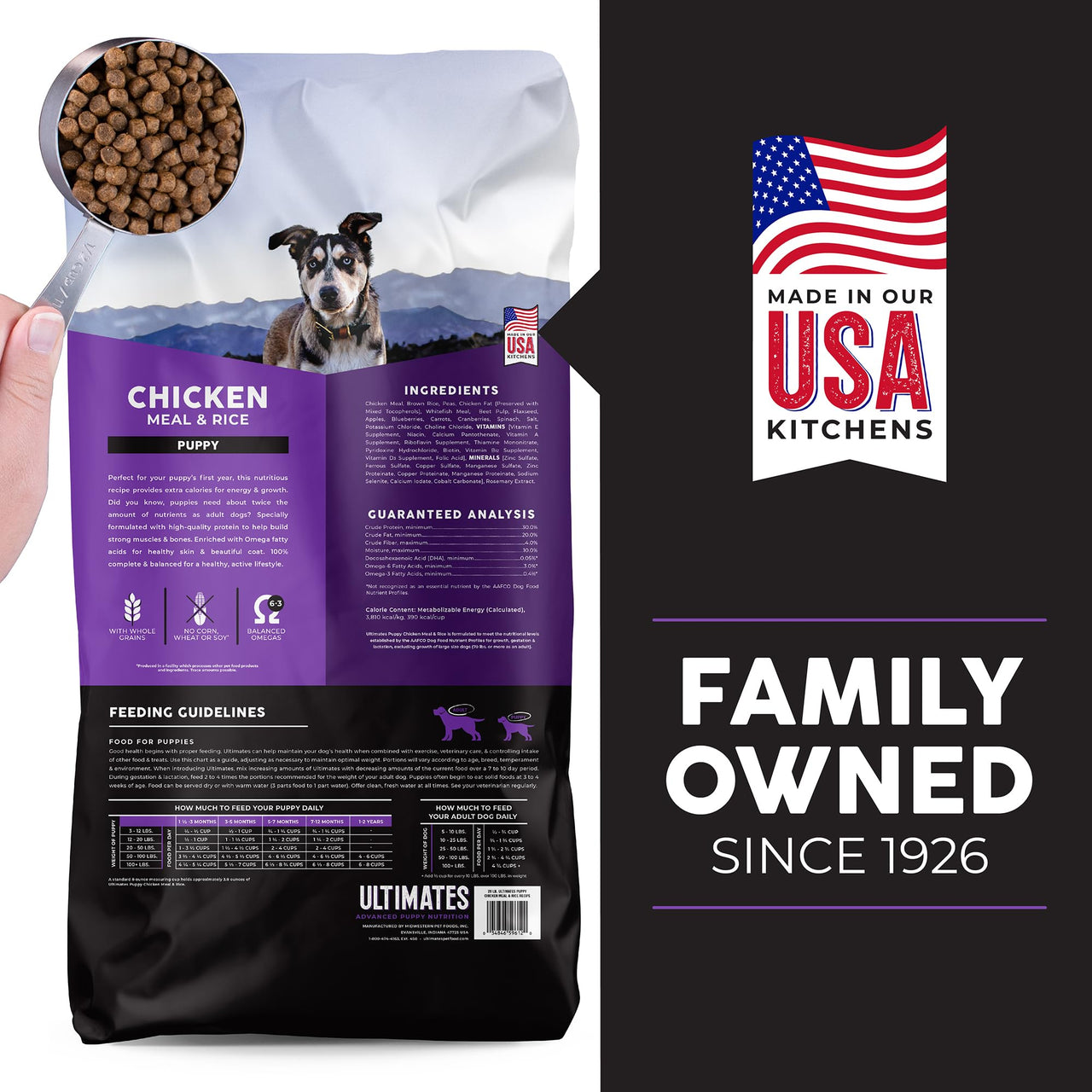 Ultimates Puppy Chicken Meal & Rice Dry Dog Food, 28 lb