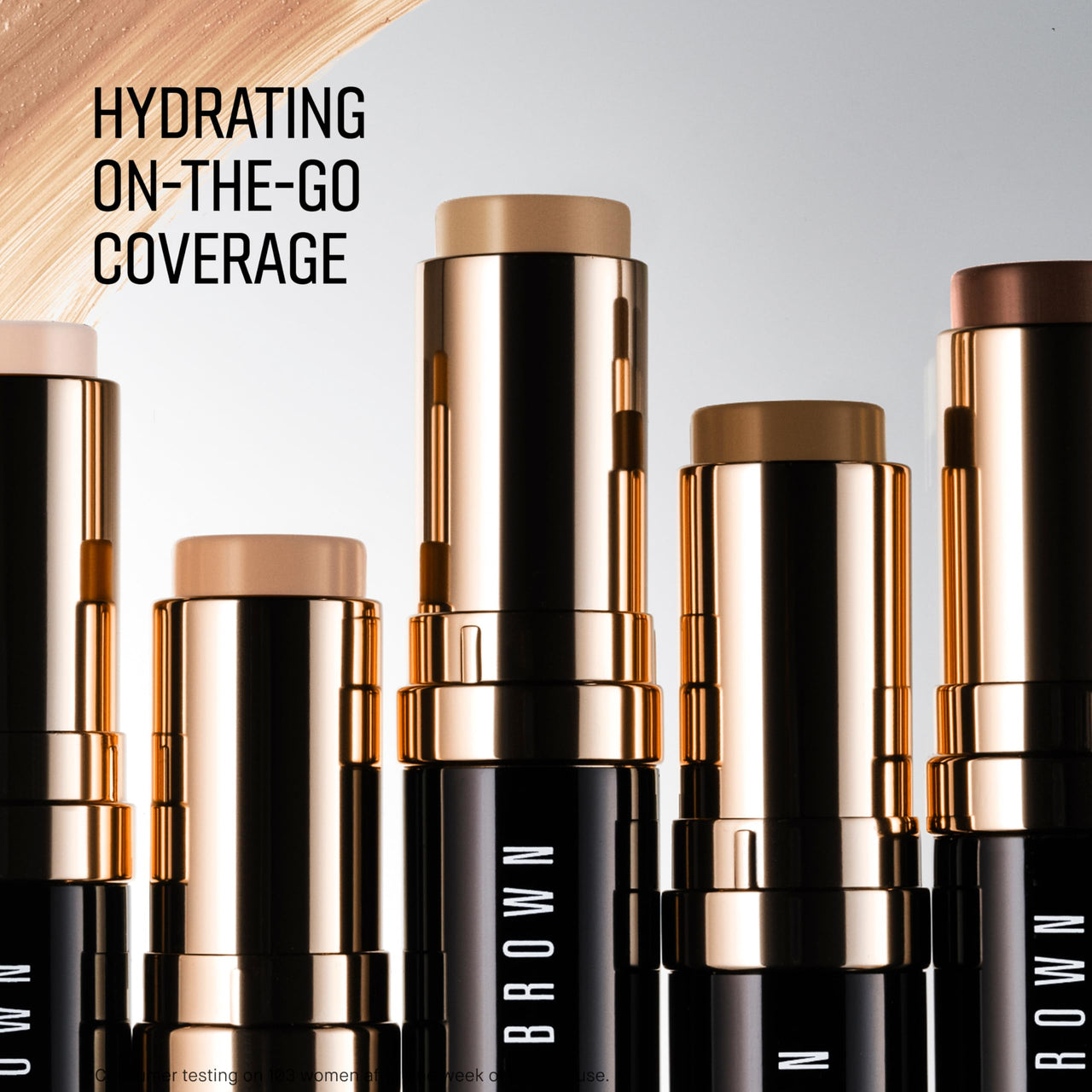 Bobbi Brown Skin Foundation Stick | Portable & Creamy with Medium-to-Full Coverage for Even-Toned Skin, 0.31 Ounce, Golden Almond W-088