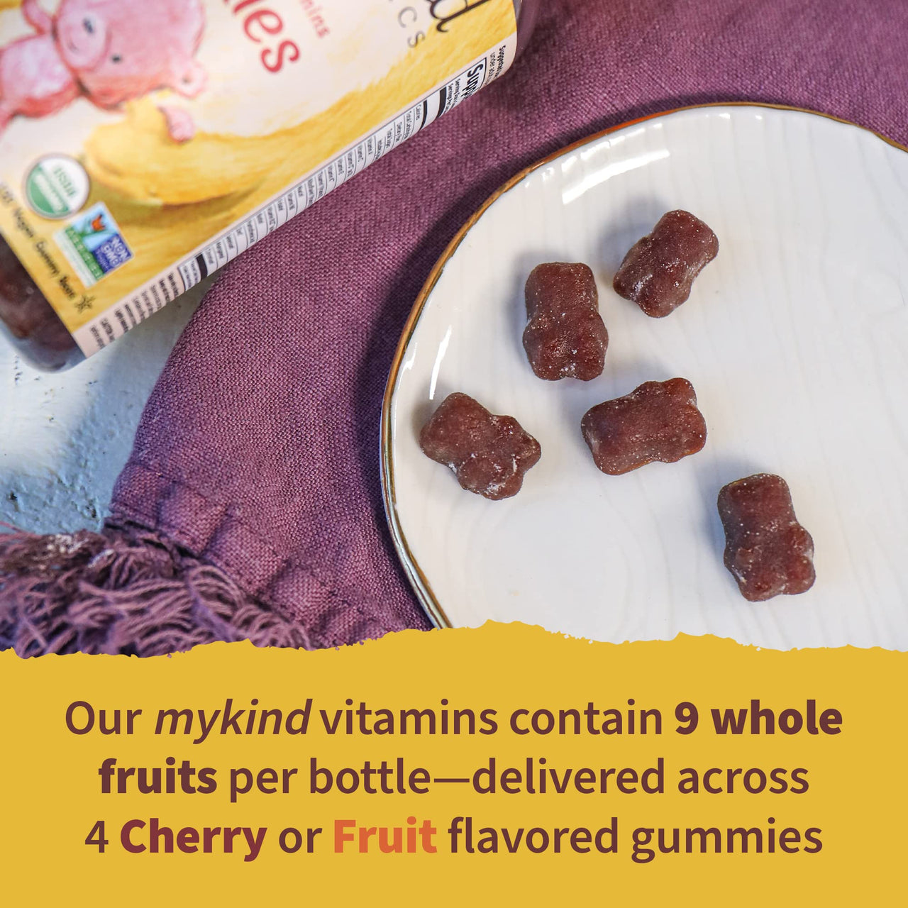 Garden of Life Organic Kids Fruit Gummy Vitamins 120ct & Magnesium Citrate Gummies for Stress Support 60ct