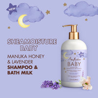 Thumbnail for SheaMoisture Baby Shampoo & Bath Milk Manuka Honey & Lavender for Delicate Hair and Skin Nighttime Skin and Hair Care Regimen 13 oz