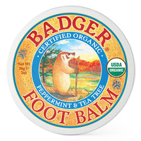 Thumbnail for Badger Foot Balm, 100% Organic Foot Cream for Dry Cracked Heels and Feet, Fast Acting Foot Care for Women & Men, All-Natural Cracked Heel Treatment, 2 oz Tin