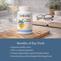 Thumbnail for Eclectic Herb - Eye Food Capsules | Vision Support, Superfood Vitamin and Mineral Supplement | Supports Eye Health | Bilberry + Ginkgo | Vegan, Non GMO, Gluten Free (90 CT | 450 mg)