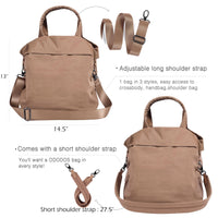 Thumbnail for ODODOS 19L Multi Hobo Bags 2.0 with 2 Straps for Women, Totes Handbags, Crossbody Shoulder Bags, Rose Dawn