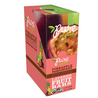 Thumbnail for Pure Organic Layered Fruit Bars, Gluten Free and Vegan, Kids Fruit Snacks, Pineapple Passionfruit, 12.6oz Box (20 Bars)