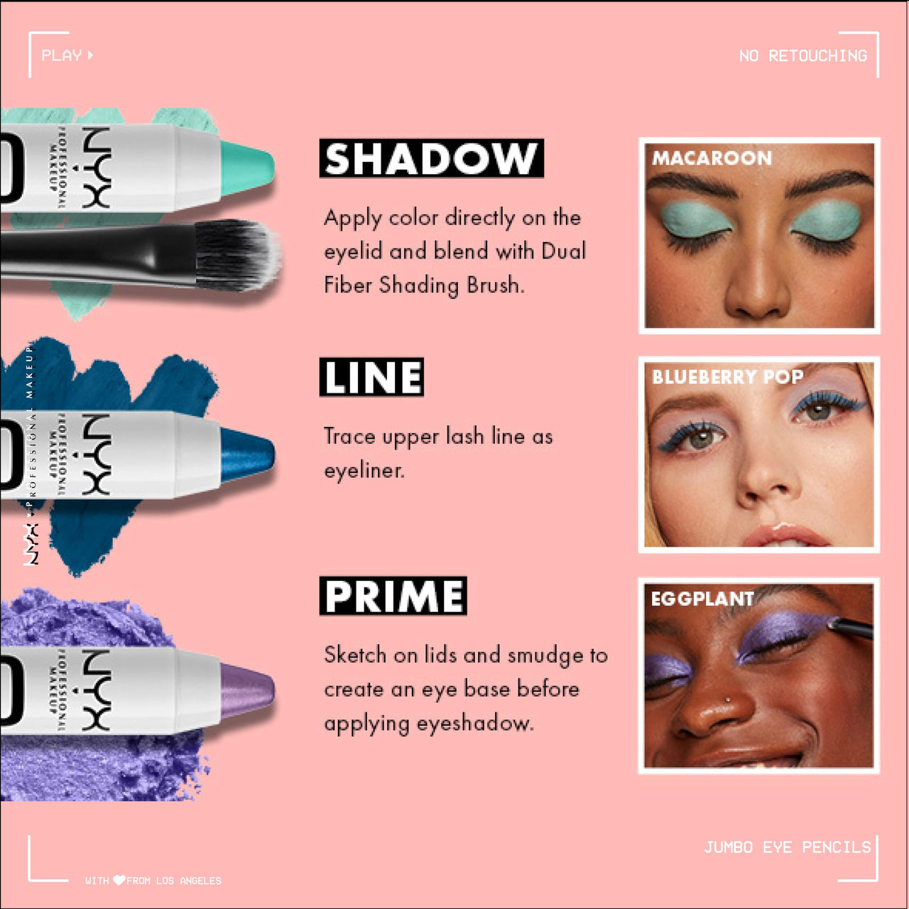 NYX PROFESSIONAL MAKEUP Jumbo Eye Pencil, Blendable Eyeshadow Stick & Eyeliner Pencil - Yogurt