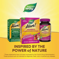 Thumbnail for Nature's Way Alive! Women's Energy Multivitamin Tablets, Supports Cellular Energy*, Fruit and Veggie Powder Blend (100mg per Serving), 50 Tablets