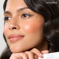 Thumbnail for Julep Skip The Brush Cream to Powder Blush Stick - Sweet Peach - Blendable and Buildable Color - 2-in-1 Blush and Lip Makeup Stick