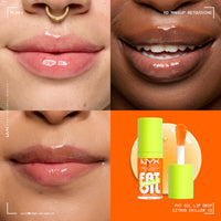 Thumbnail for NYX PROFESSIONAL MAKEUP Fat Oil Chillz, Moisturizing, Shiny and Vegan Tinted Lip Gloss - Citrus Chiller (Sheer Orange)