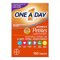 Thumbnail for One A Day Women’s Petites Multivitamin,Supplement with Vitamin A, C, D, E and Zinc for Immune Health Support, B Vitamins, Biotin, Folate (as folic acid) & more,Tablet, 160 count