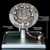 Thumbnail for Arc Reactor 1:1 Ratio Vibration Sensing LED Light USB Connection with Display Case for Collections, has a heart