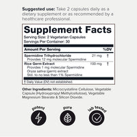 Thumbnail for Toniiq 22mg Ultra Concentrated Spermidine Supplement -Spermidine Supplements for Men and Women - Rice Germ Extract and Trihydrochloride Complex Blend - 60 Vegetarian Capsules - 30 Servings