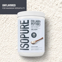 Thumbnail for Isopure Collagen Peptides Powder, Promotes Hair, Nail, Skin and Joint Health, with Vitamin C and Biotin, Unflavored, 20g Collagen Peptides Per Serving, 11.36 Oz, 14 Servings (Packaging May Vary)