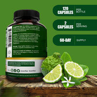 Thumbnail for NutriFlair Organic Citrus Bergamot 1400mg, 120 Capsules - 25:1 Bergamia - Essential Oil and Citrus Bioflavonoids - Natural Heart Health Supplements for Women and Men - Non-GMO Pills