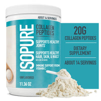 Thumbnail for Bundle of Isopure Unflavored Whey Protein Isolate, 25g Protein, Zero Carb, 16 Servings, 1 Pound (Packaging May Vary) + Collagen Peptides Powder, 14 Servings, Unflavored, with Vitamin C, with Biotin
