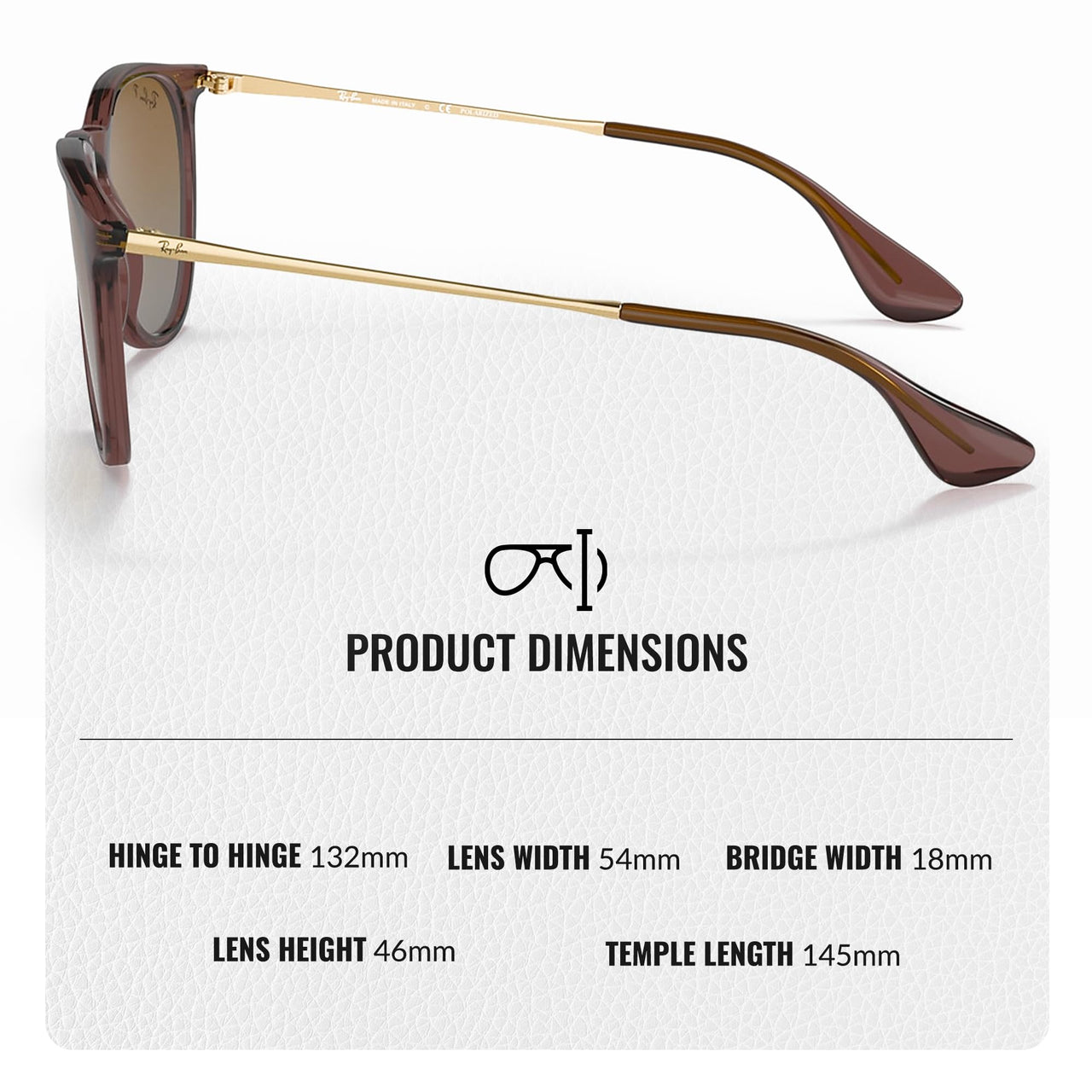 Ray-Ban RB4171 ERIKA CLASSIC POLARIZED Phantos Shaped Sunglasses for Men & Women – Includes Official Rayban Eyewear Kit – Ideal Formal & Casual Wear Sunglasses – Brown Gradient Lens