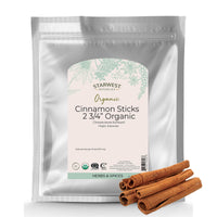 Thumbnail for Starwest Botanicals Organic Cinnamon Sticks Whole - Spice for Tea, Cooking, & Baking, Korintje Cinnamon, Sweet & Mellow Flavor, Certified Kosher, Non-GMO - Bulk 1 lb Bag
