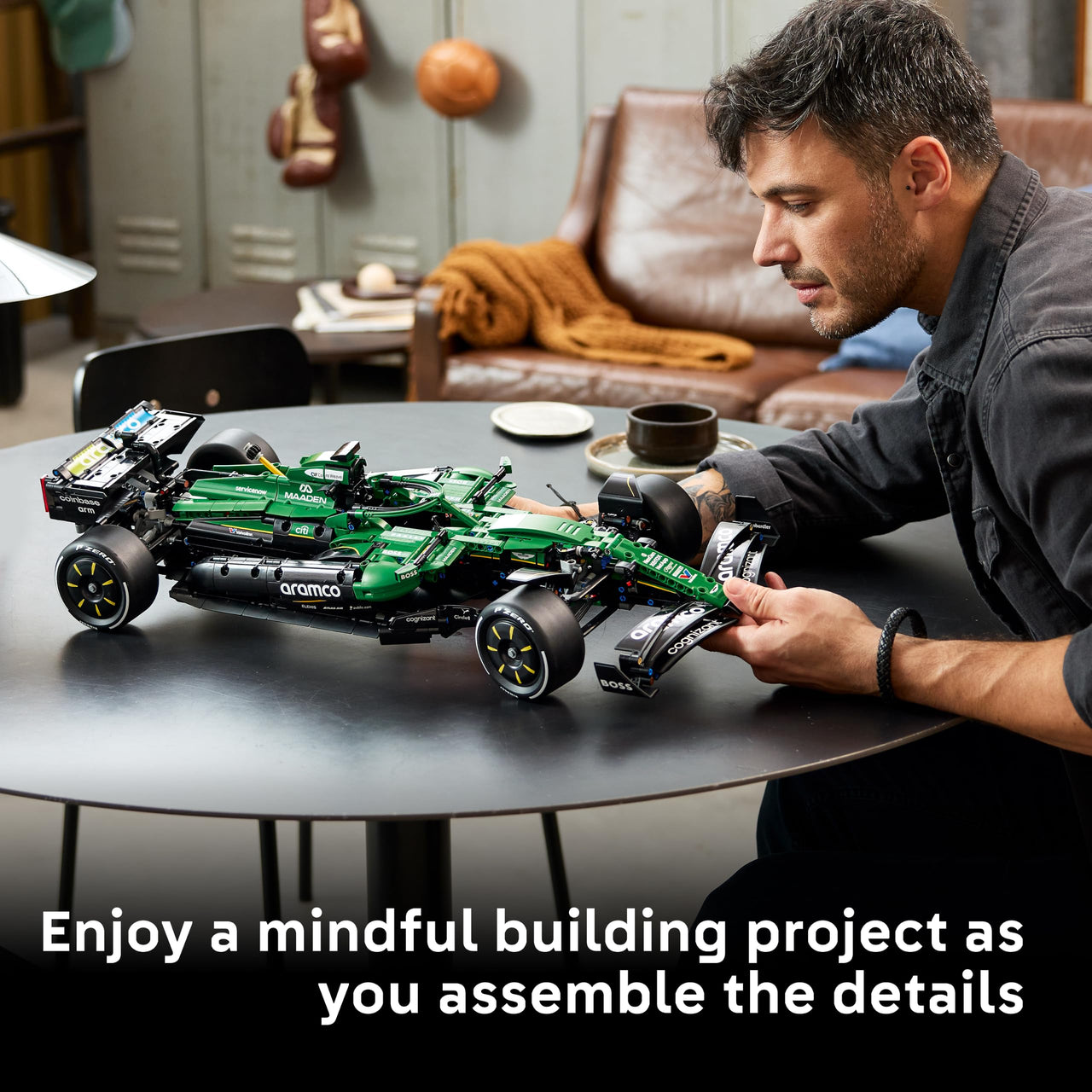LEGO Technic Aston Martin Aramco AMR25 F1 Car - Building Set for Adults, Ages 18+ - Model Car Kit with Detailed Features - Bedroom or Desk Decor - Gift for Men & Women - 42240