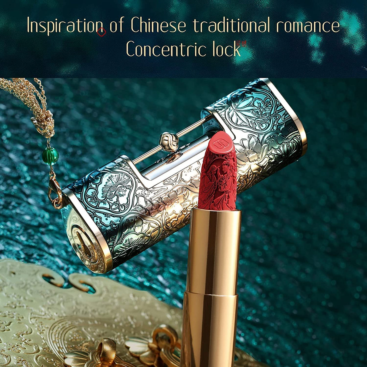 FLORASIS Blooming Rouge Love Lock Lipstick Long-Lasting Sculpting Lipstick Misty Matte Finish Lightweight Nourishing for Everyday Use (M9420 Just Love You)