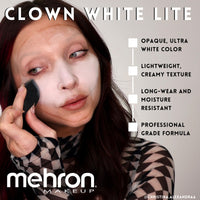 Thumbnail for Mehron Makeup Clown White Lite | Professional Face Paint & Body Paint | White Cream Face Paint for Clown Makeup, Stage, Film, Cosplay, Mime, & Halloween 2 oz (56g)