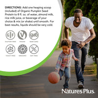Thumbnail for NaturesPlus Organic Pumpkin Seed Protein Powder - 1.1 lb - Plant-Based Drink - Supports Muscle Strength & Recovery - Non-GMO, Allergen Free, Gluten Free, Vegan - No Added Sugar - 15 Servings