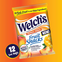 Thumbnail for Welch's Fruit Snacks, Mango Peach Snack Box, Gluten Free, 5oz Snack Packs (Pack of 12)