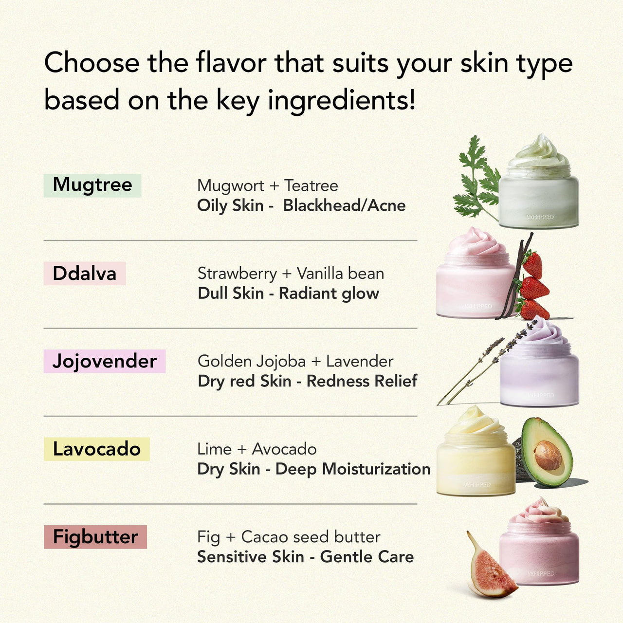 WHIPPED Cream Facial Cleanser Figbutter - Fig & Cacao Butter Face Wash - For Dry Sensitive Skin, Moisturizing & Skin Barrier Care, Niacinamide, Ceramides, Vegan Korean Skincare, 2.8 oz