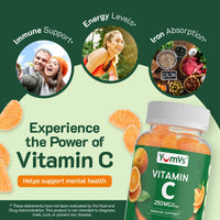 Thumbnail for YUM-V'S Vitamin C Gummies for Adults - 250 mg Yummy Vitamin C Gummy - VIT C Gummies - Immune Support Supplement -Orange Flavored Kosher, Halal, Gluten Free (100 Count)