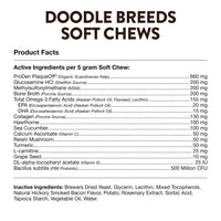 Thumbnail for NaturVet Doodle Breeds Supplement- for Joint Support, Digestion, Skin, Coat Care- Dog Multivitamins with Minerals, Omega-3, PlaqueOff- Wheat-Free Vitamins for Dogs- Doodle Breeds- 50 Soft Chews