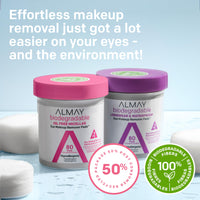 Thumbnail for Almay Biodegradable Makeup Remover Pads, Micellar Gentle, Hypoallergenic, Fragrance-Free, Dermatologist & Ophthalmologist Tested, 120 Count