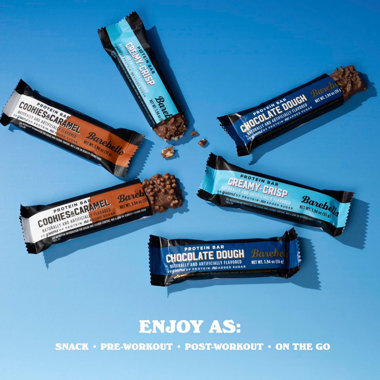Barebells Starter Pack (3 Mix Pack) – 36 Total Bars, High Protein Snack, with 20g Protein & No Added Sugar – On-the-Go Breakfast or Post-Workout Treat, Cookies and Caramel, Creamy Crisp, Brownie Dough