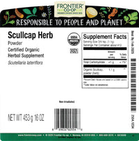 Thumbnail for Frontier Co-op Scullcap Herb Powder, Certified Organic, Kosher | 1 lb. Bulk Bag | Scutellaria lateriflora L.