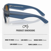 Thumbnail for Ray-Ban RB0840S MEGA WAYFARER Square Shape Sunglasses With Eyewear Kit Bundle - High Bridge Fit - Ideal Formal and Casual Wear Square Sunglasses