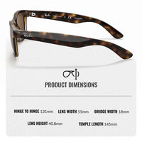 Thumbnail for Ray-Ban RB2132 NEW WAYFARER Classic Polarized Square Shape Sunglasses With Eyewear Kit Bundle - High Bridge Fit - Casual Wear Square Sunglasses