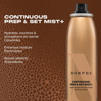 Thumbnail for Morphe Continuous Prep & Set Setting Spray - Hydrating Setting Spray for Makeup & Skin Prep - Enriched with Ceramides and Antioxidants for a Radiant Finish (2.8 oz)