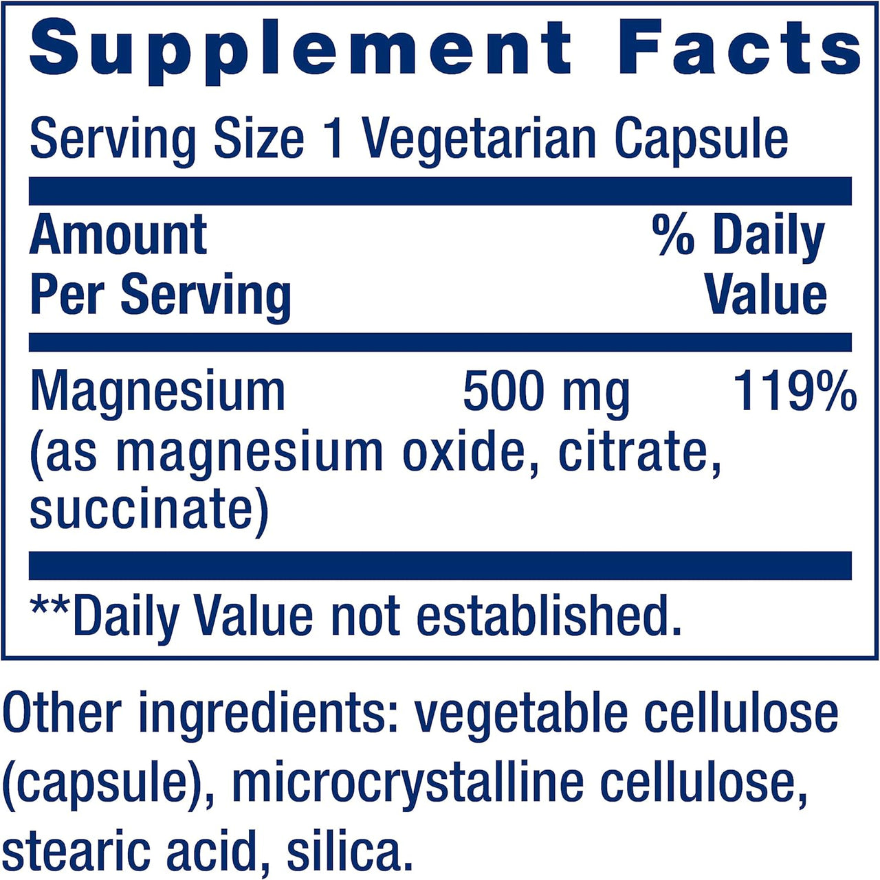 Life Extension Magnesium Caps 500 mg Vegetarian Capsules