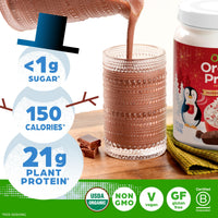 Thumbnail for Orgain Organic Vegan Protein Powder, Peppermint Hot Cocoa Holiday Flavor - 21g of Plant Protein, 5g Prebiotic Fiber, No Lactose Ingredients, No Added Sugar, Non-GMO, For Shakes & Smoothies, 1.02 lb