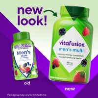 Thumbnail for vitafusion Adult Gummy Vitamin Supplement for Men, Berry Flavored, A, C, D, E, B6, B12, Daily, 120 Count, 60 Day Supply